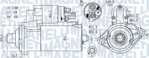 063721512010 Magneti Marelli Стартер автомобиля